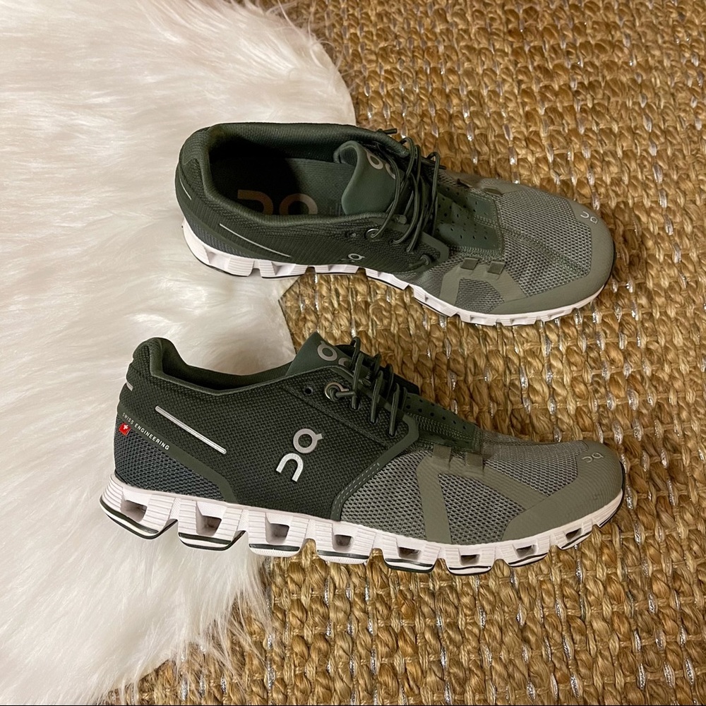 On Cloud 50/50 Jungle Olive Green Slip On Running Shoes Womens 8.5 (ON CloudTec)